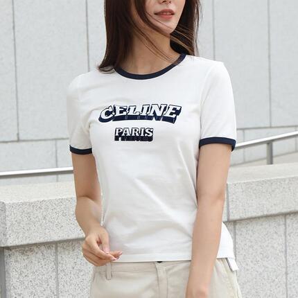 23FW 셀린느 파리 70s 여성 반팔 티셔츠 2X36H671Q (WO)