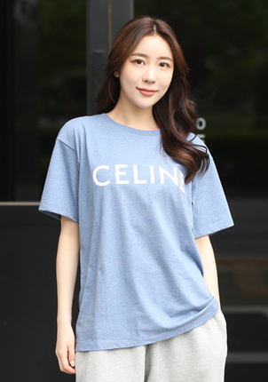 셀린느 로고 루즈핏 티셔츠 2X764671Q(BL)