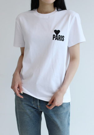 23SS 아미 파리 티셔츠 UTS014D 701 (WH)