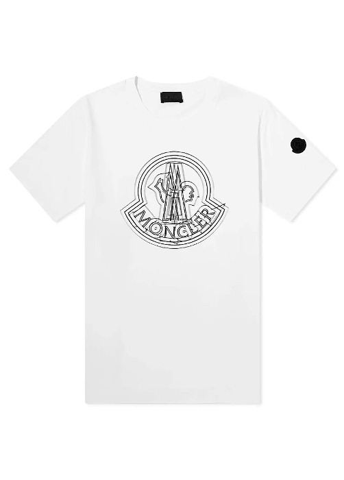 몽클레어 빅로고 프린트 티셔츠 8C000 28 89A17(WH)