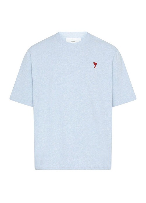 아미 체인스티치 하트 로고 티셔츠 UTS005 726 (LB)