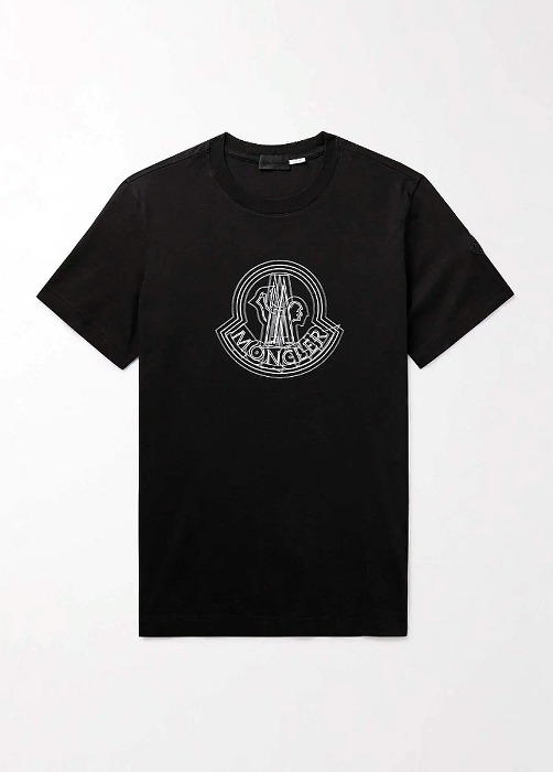 몽클레어 빅로고 프린트 티셔츠 8C000 28 89A17(BK)